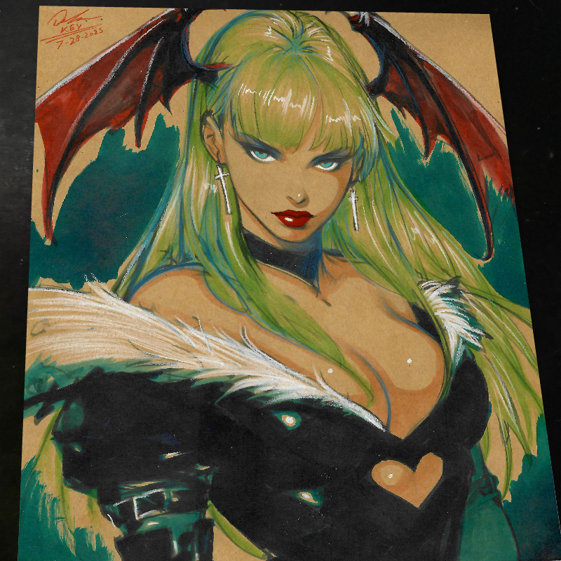Mary Jane x Venom Art Print Signed 8.5x11 | Art by Keyeske