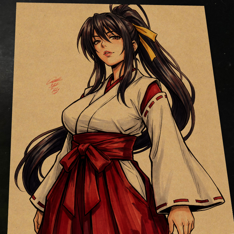 Akeno Himejima High School DxD Art Print Signed 8.5x11 | Art by Keyeske