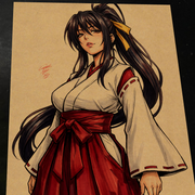Akeno Himejima High School DxD Art Print Signed 8.5x11 | Art by Keyeske