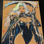 Lady Death Art Print Signed 8.5x11 | Art by Keyeske