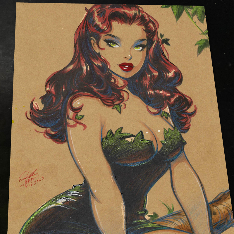 Poison Ivy Art Print Signed 8.5x11 | Art by Keyeske