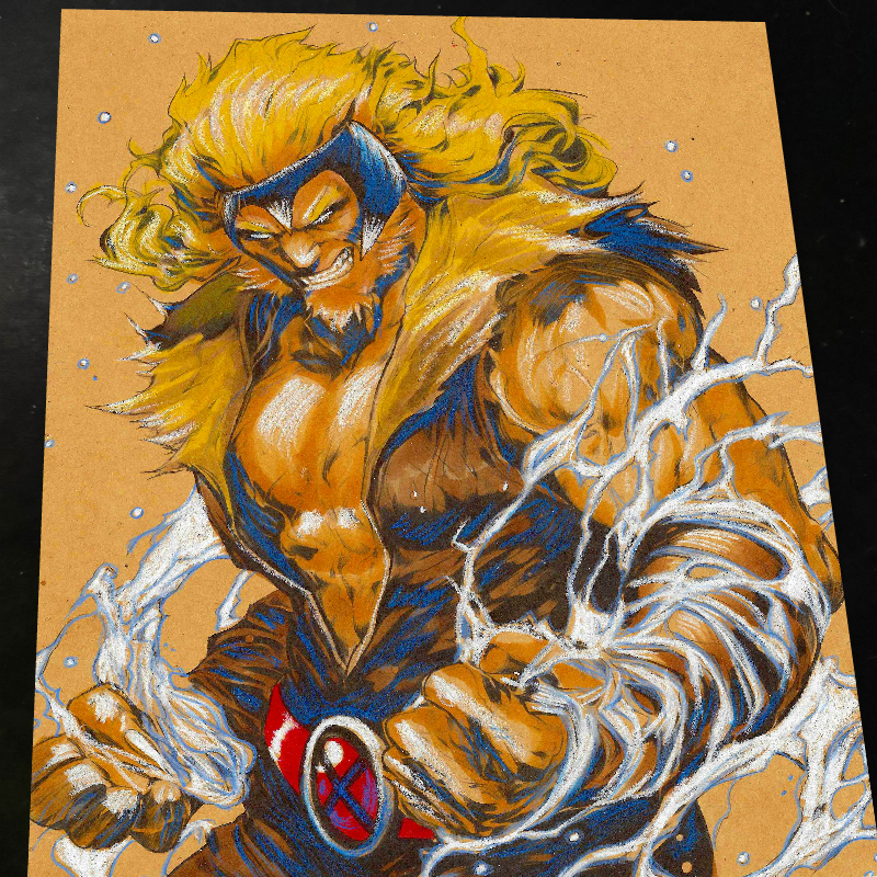 Sabretooth - Marvel art print by Keyeske