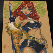 Jungle Girl Art Print Signed 8.5x11 | Art by Keyeske