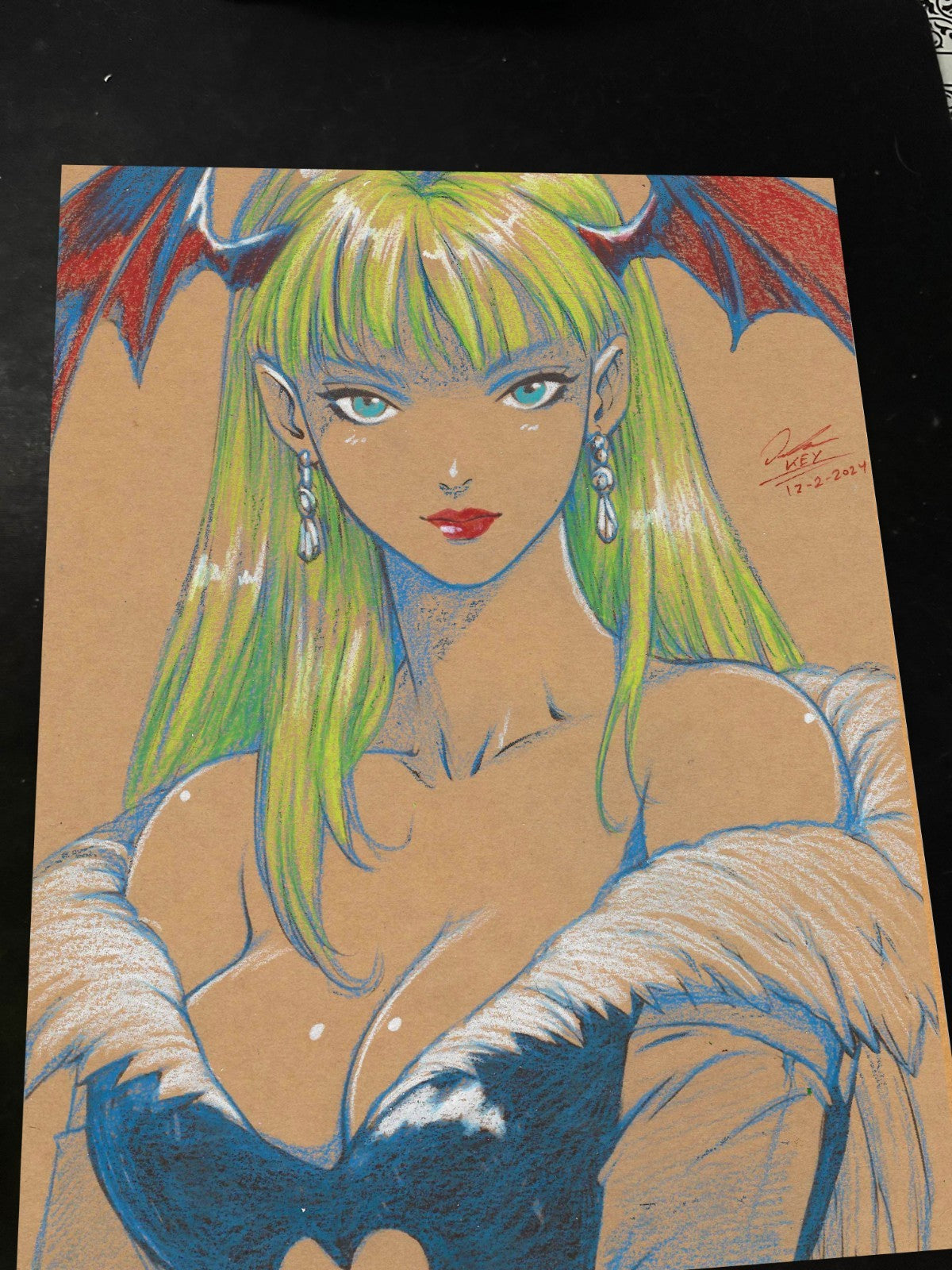 Morrigan Art Print Signed 8.5x11 | Art by Keyeske