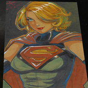 Supergirl DC Art Print Signed 8.5x11 | Art by Keyeske