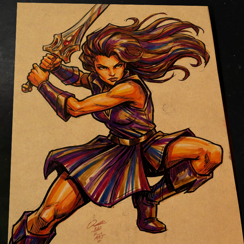 Princess Adora She-Ra Art Print Signed 8.5x11 | Art by Keyeske