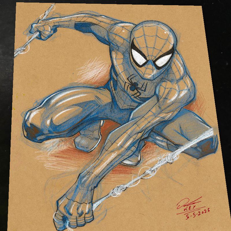 Spider-Man Art Print Signed 8.5x11 | Art by Keyeske