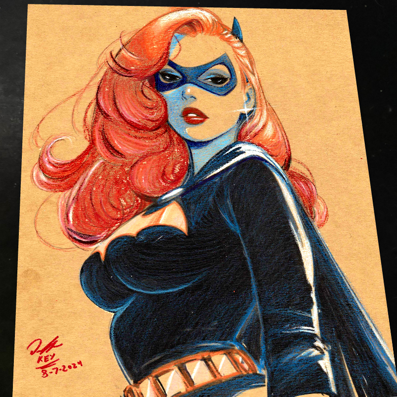 Batgirl Art Print Signed 8.5x11 | Art by Keyeske