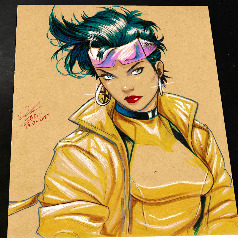 Jubilee X-Men Art Print Signed 8.5x11 | Art by Keyeske