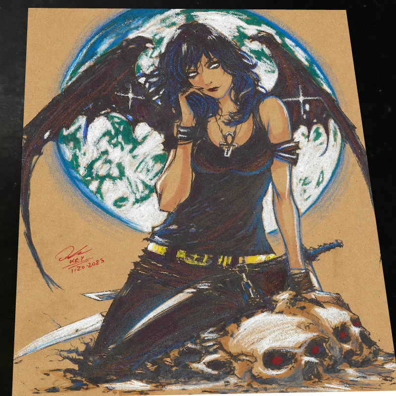 Death of the Endless Art Print Signed 8.5x11 | Art by Keyeske