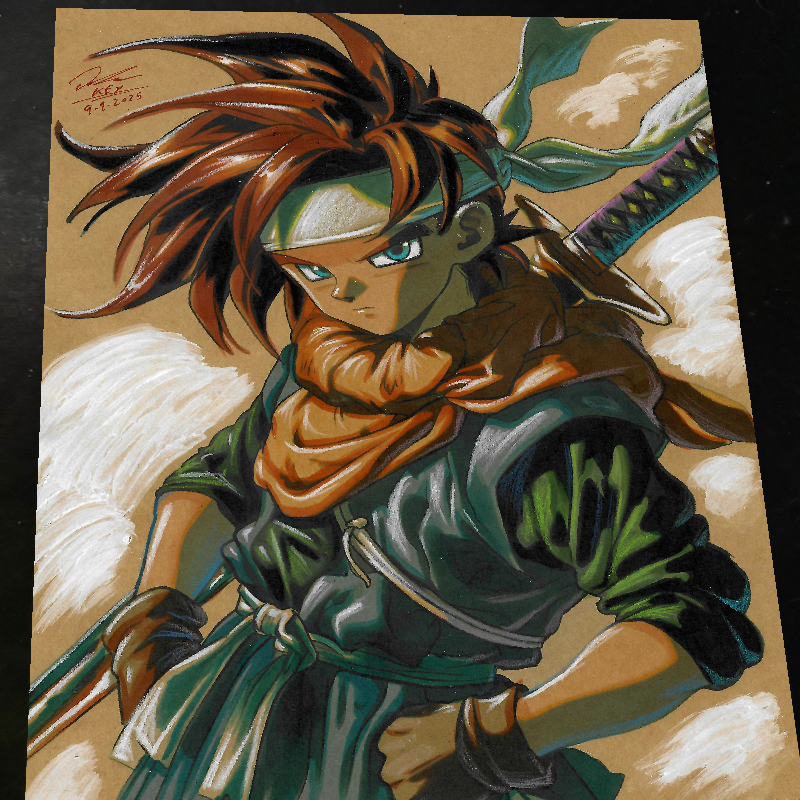 Crono Chrono Trigger Art Print Signed 8.5x11 | Art by Keyeske