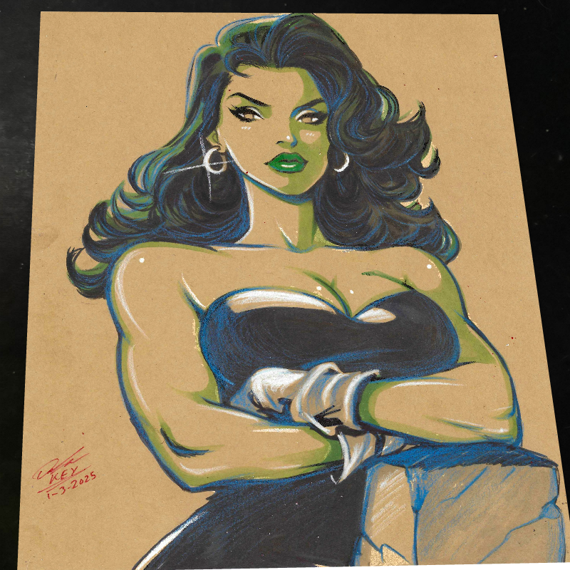 She Hulk - Marvel art print by Keyeske