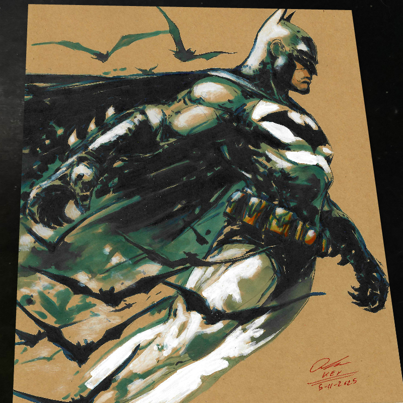 Batman Art Print Signed 8.5x11 | Art by Keyeske