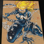 Gwen Stacy x Venom Art Print Signed 8.5x11 | Art by Keyeske