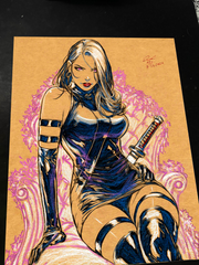 Psylocke - Marvel art print by Keyeske