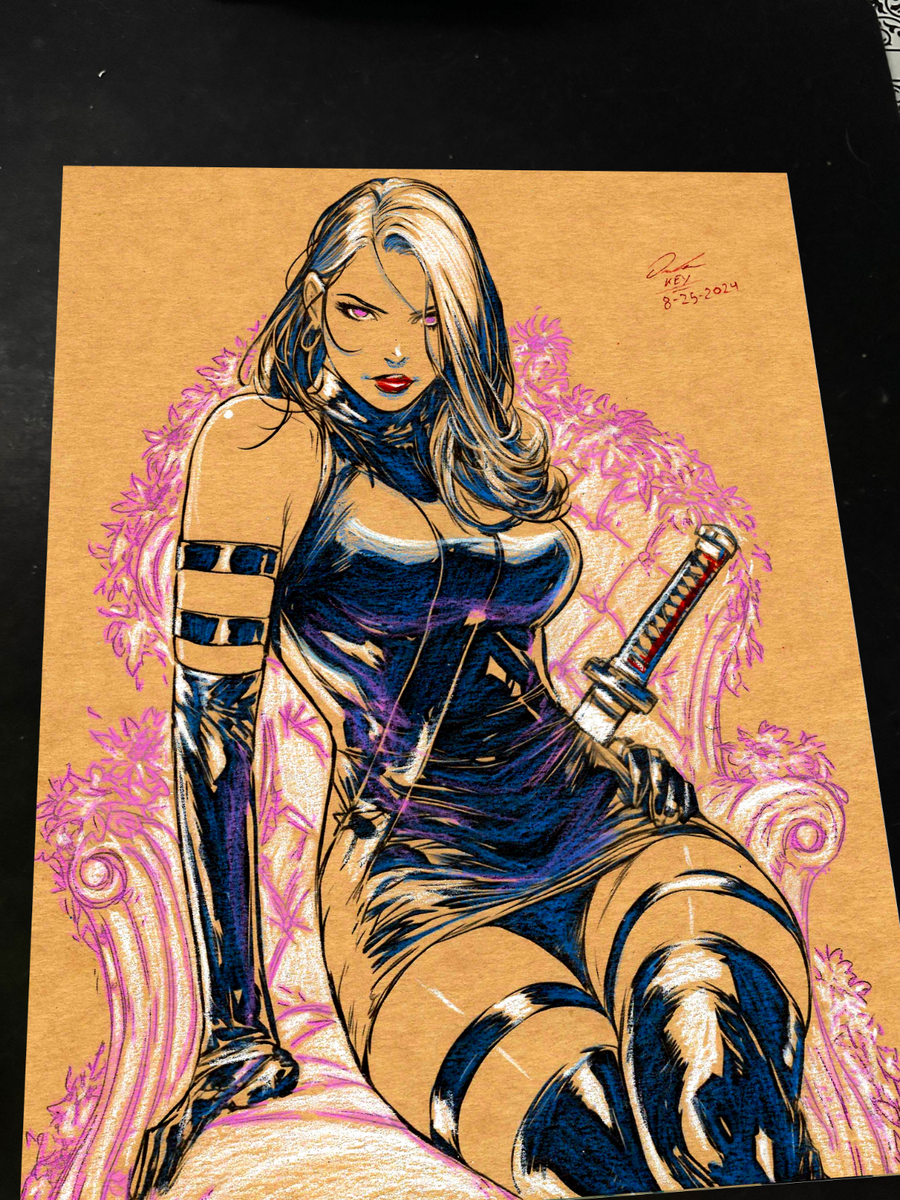 Psylocke - Marvel art print by Keyeske