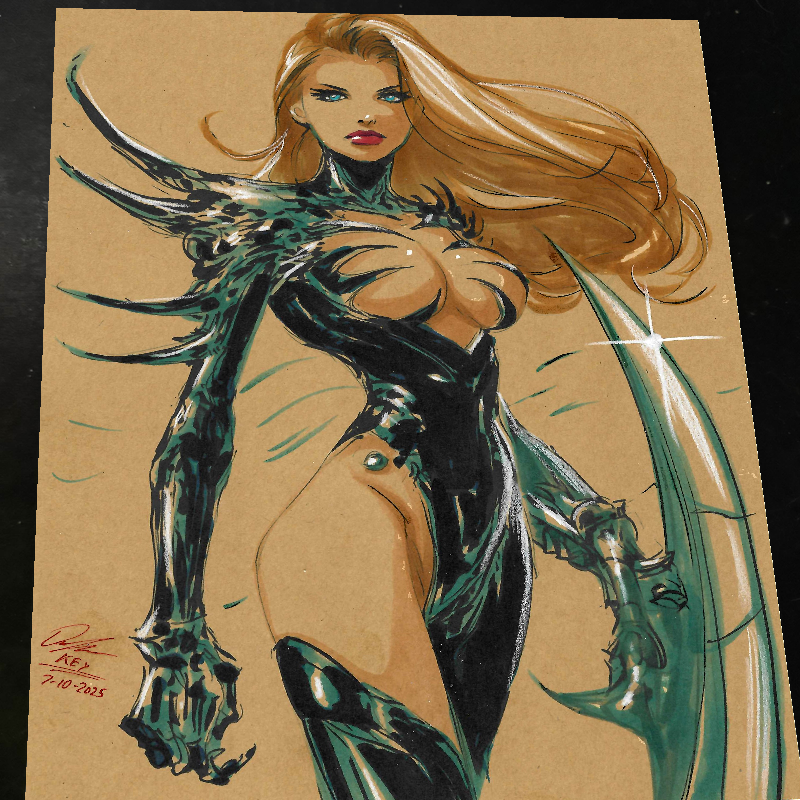 Witchblade Art Print Signed 8.5x11 | Art by Keyeske