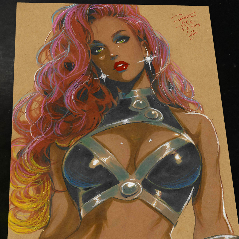 Starfire - DC Comics art print by Keyeske