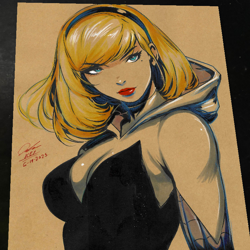 Gwen Stacy Art Print Signed 8.5x11 | Art by Keyeske
