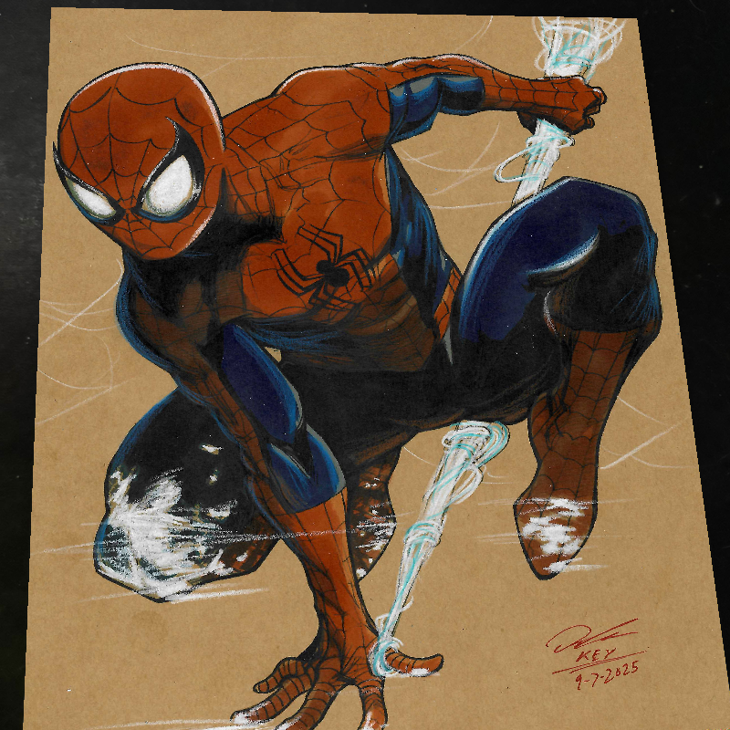 Spider-Man Art Print Signed 8.5x11 | Art by Keyeske
