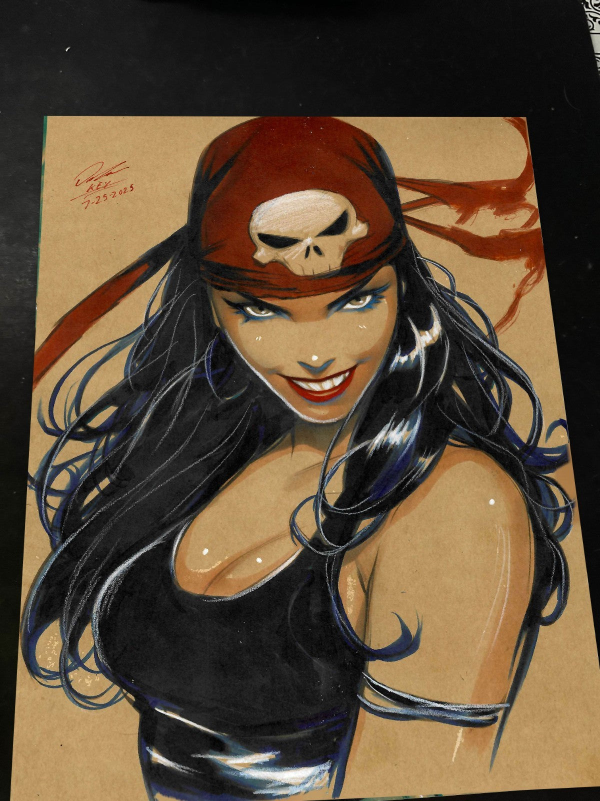 Elektra Art Print Signed 8.5x11 | Art by Keyeske