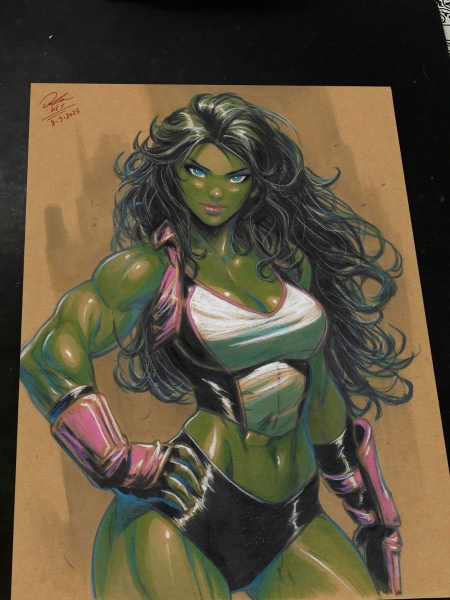 She Hulk - Marvel art print by Keyeske