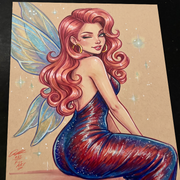 Fairy Original Art Print Signed 8.5x11 | Art by Keyeske