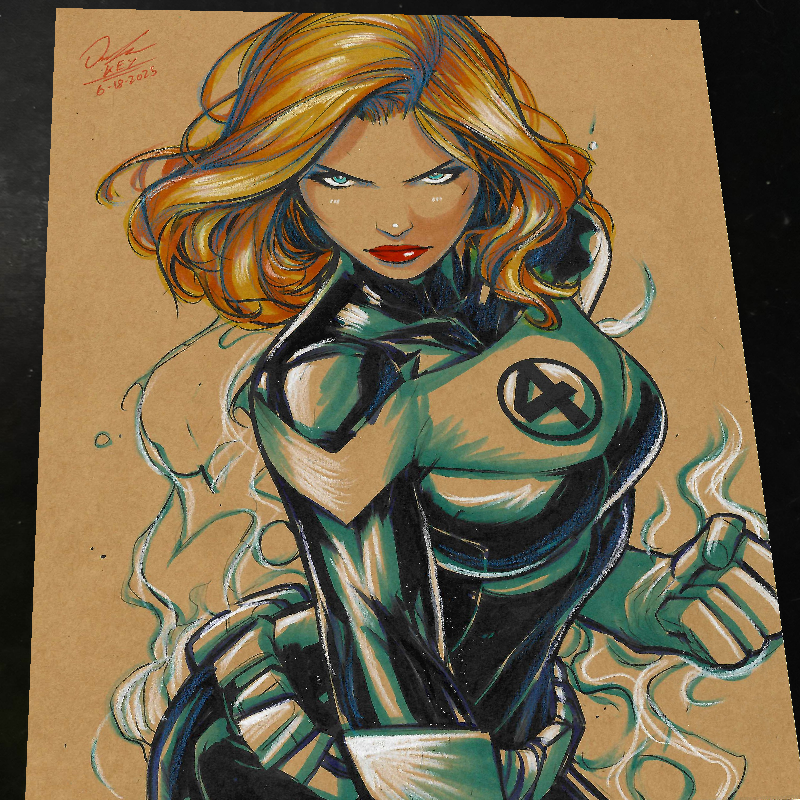 Sue Storm Fantastic 4 - X-Men art print by Keyeske