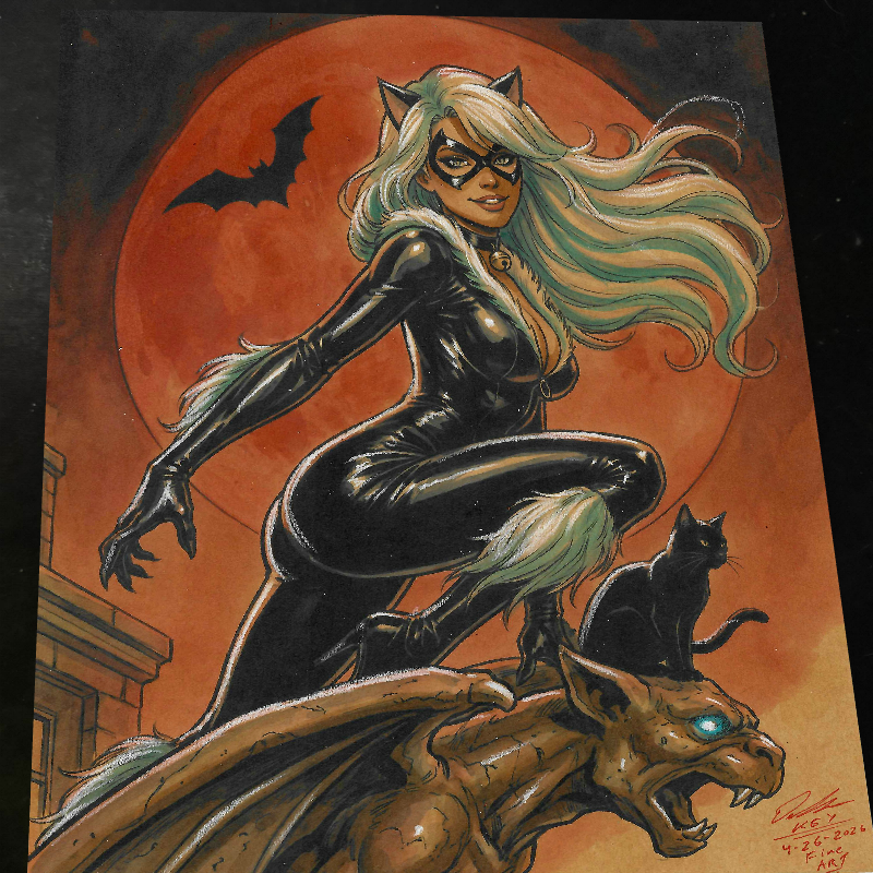 Black Cat - Marvel art print by Keyeske