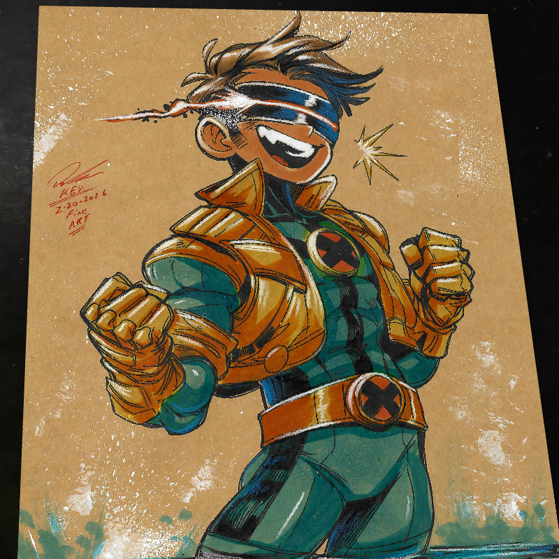 Cyclops X-Men Art Print Signed 8.5x11 | Art by Keyeske