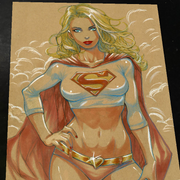 Supergirl DC Art Print Signed 8.5x11 | Art by Keyeske