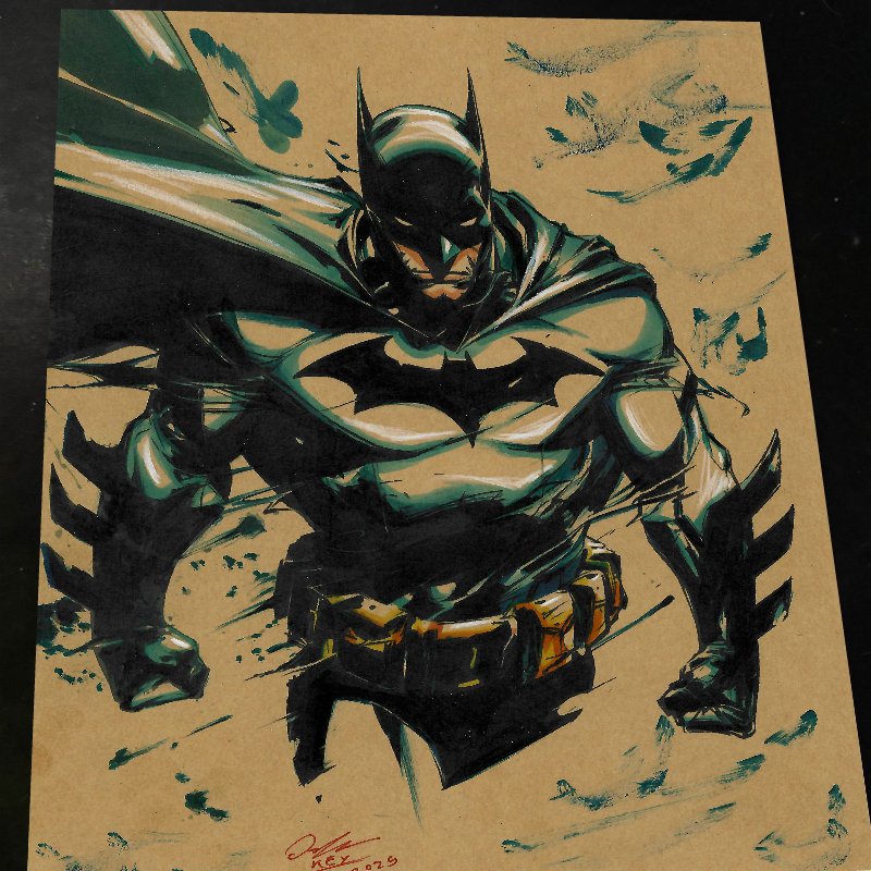 Batman Art Print Signed 8.5x11 | Art by Keyeske