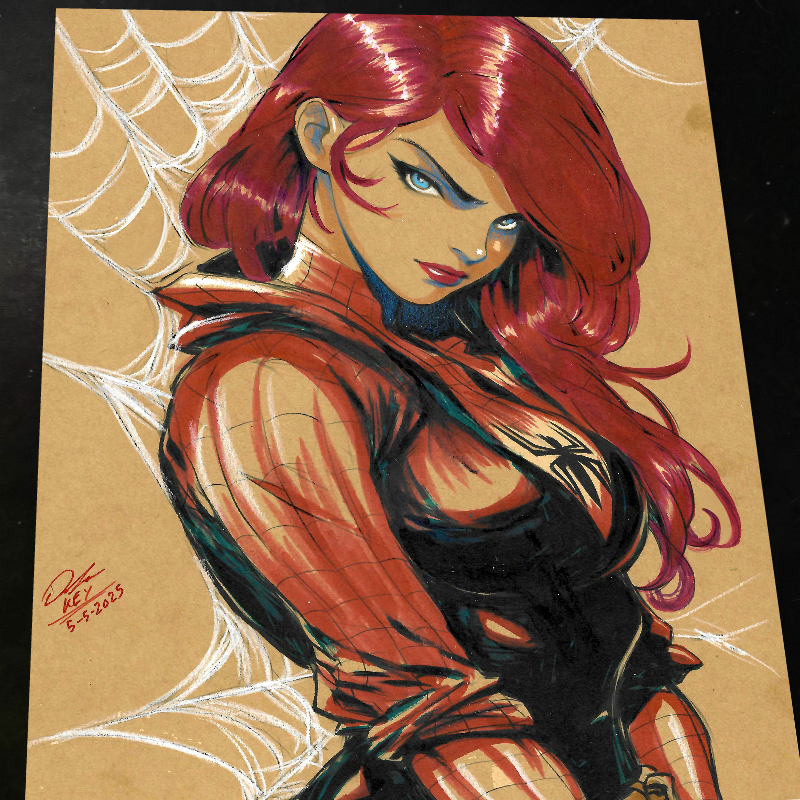 Mary Jane Watson Art Print Signed 8.5x11 | Art by Keyeske
