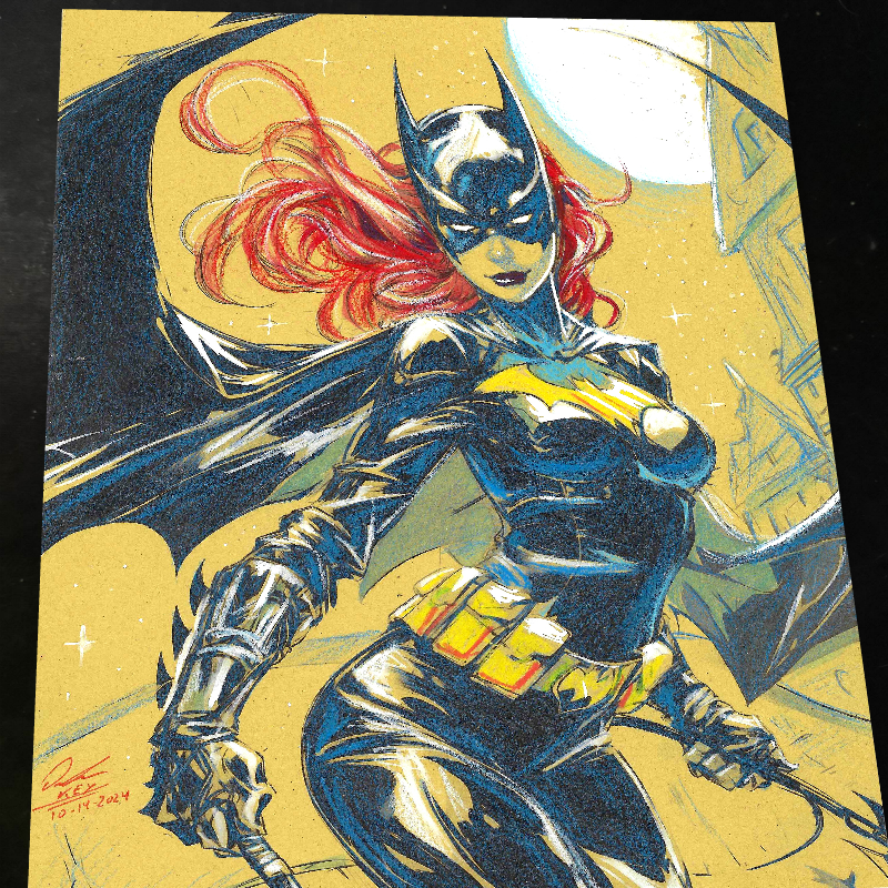 Batgirl Art Print Signed 8.5x11 | Art by Keyeske