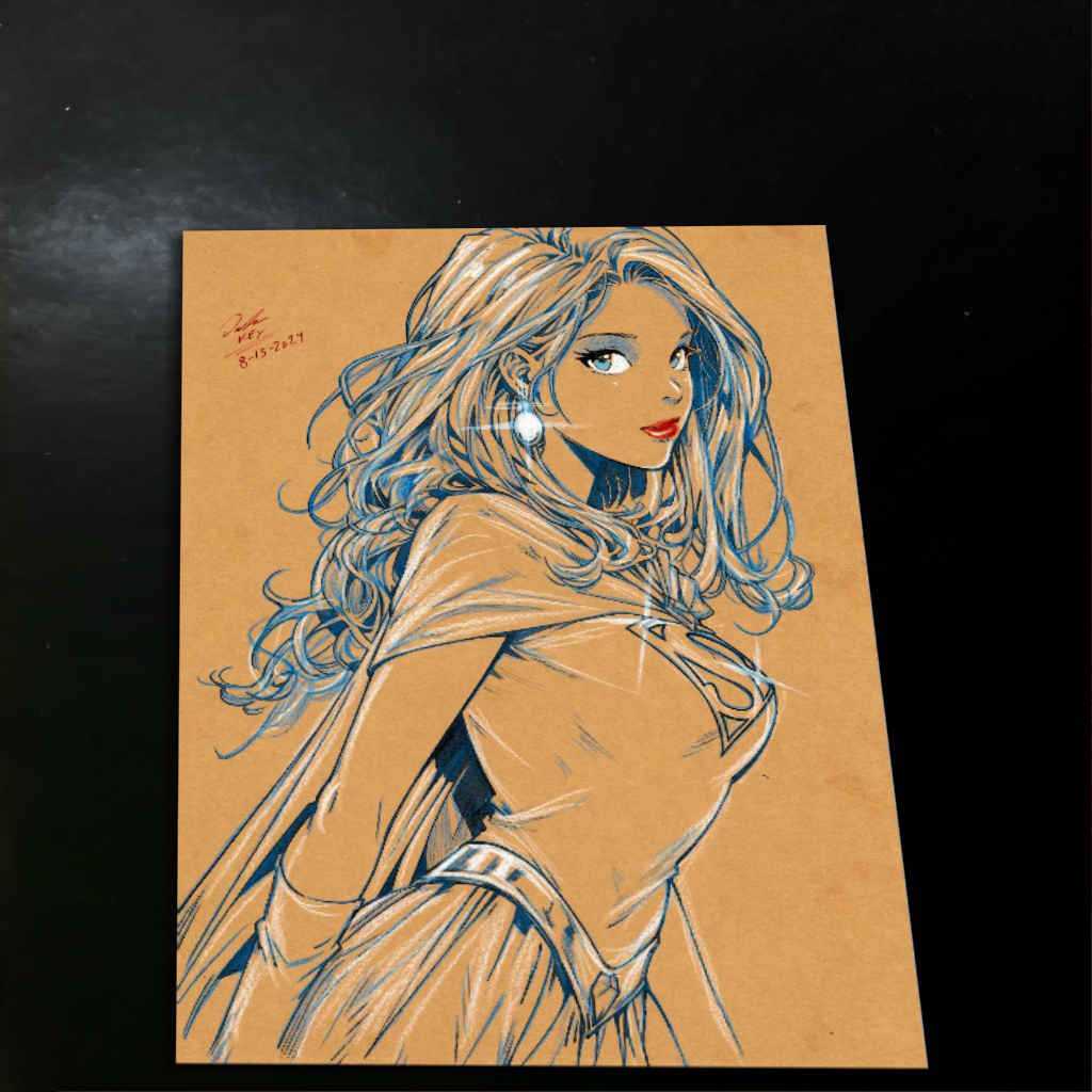 Superwoman Art Print Signed 8.5x11 | Art by Keyeske