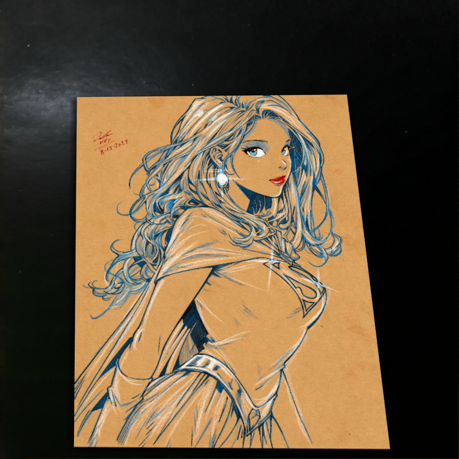 Superwoman art print by Keyeske