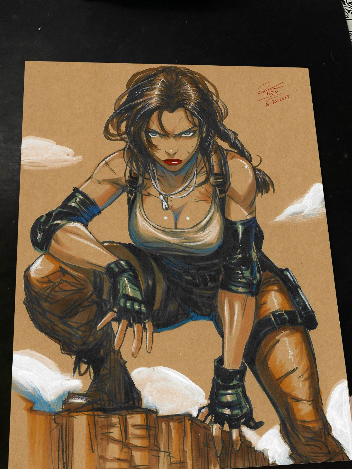 Lara Croft Art Print 8.5x11 Art by Keyeske