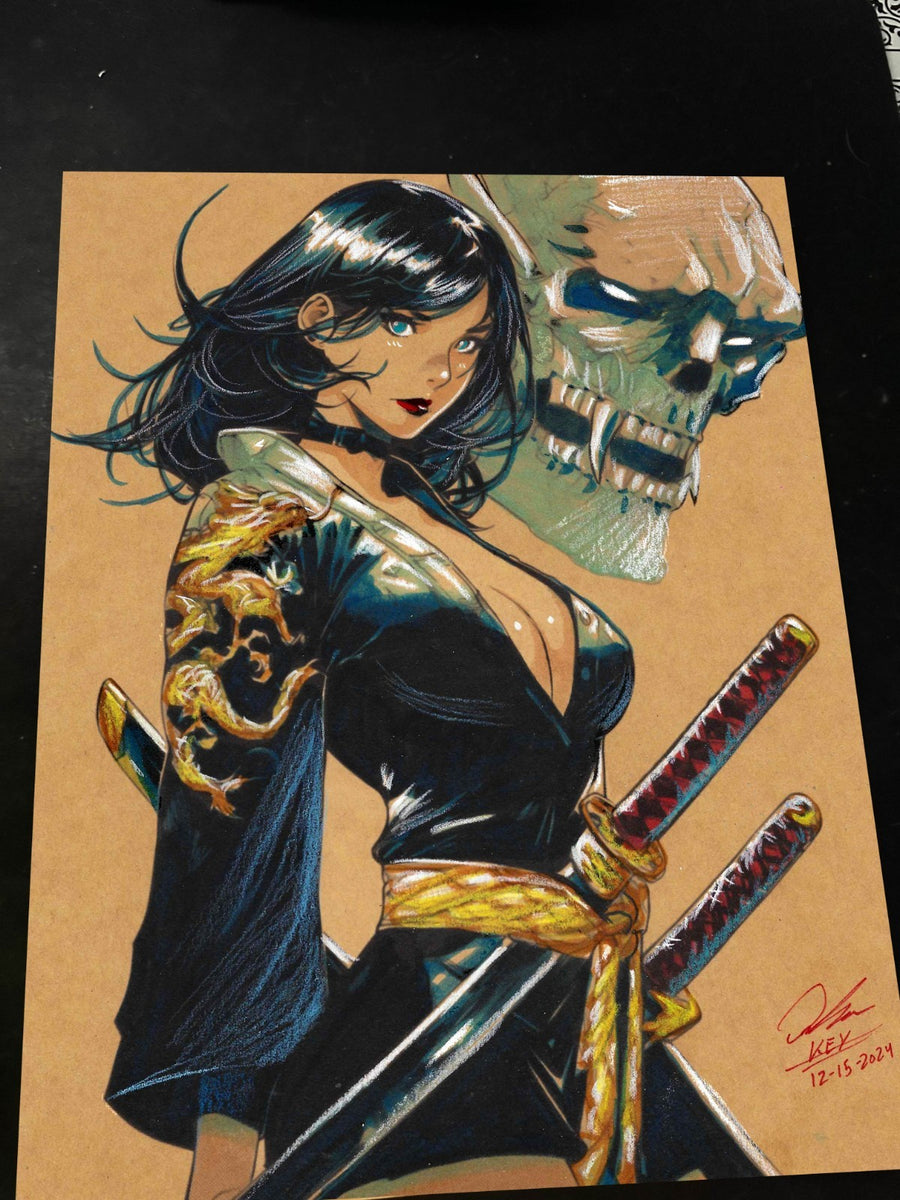 Sword Girl Original - Marvel art print by Keyeske