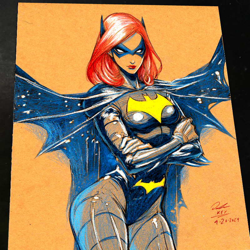 Batgirl Art Print Signed 8.5x11 | Art by Keyeske
