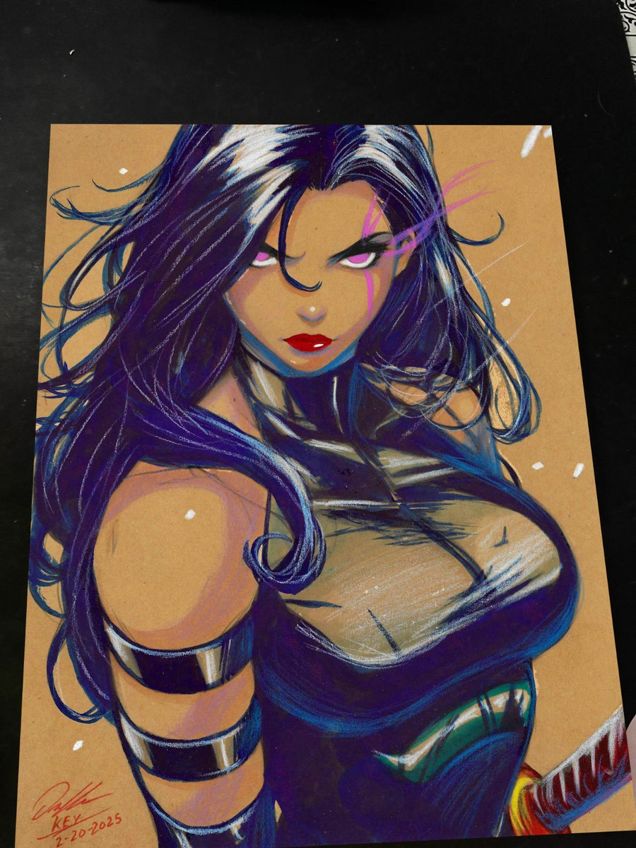 Psylocke - Marvel art print by Keyeske