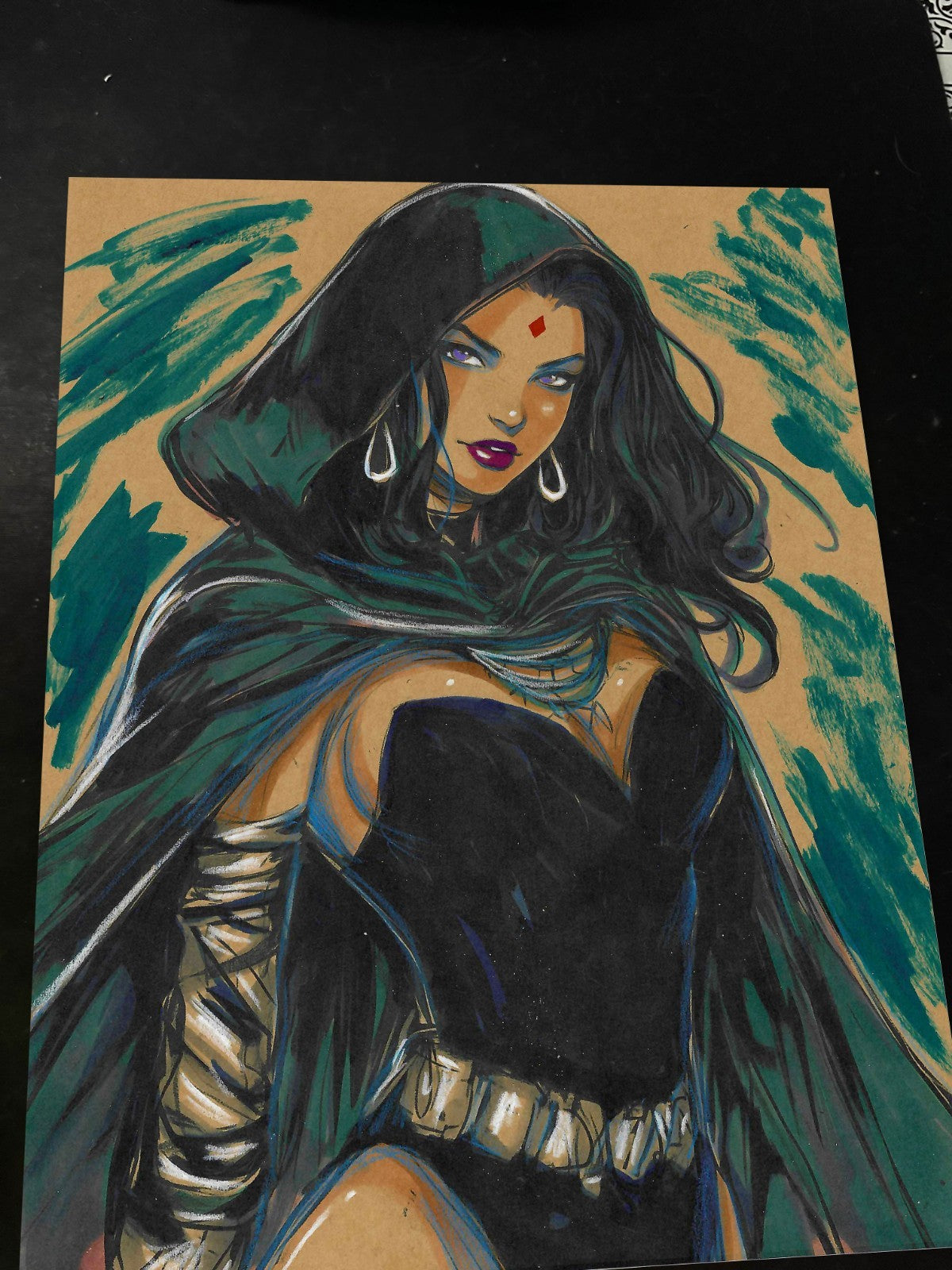 Raven Art Print Signed 8.5x11 | Art by Keyeske