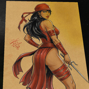 Elektra Art Print Signed 8.5x11 | Art by Keyeske