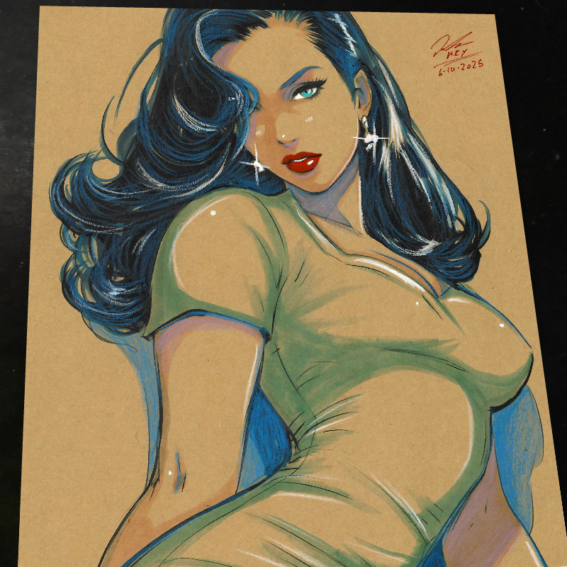 Lois Lane Art Print Signed 8.5x11 | Art by Keyeske