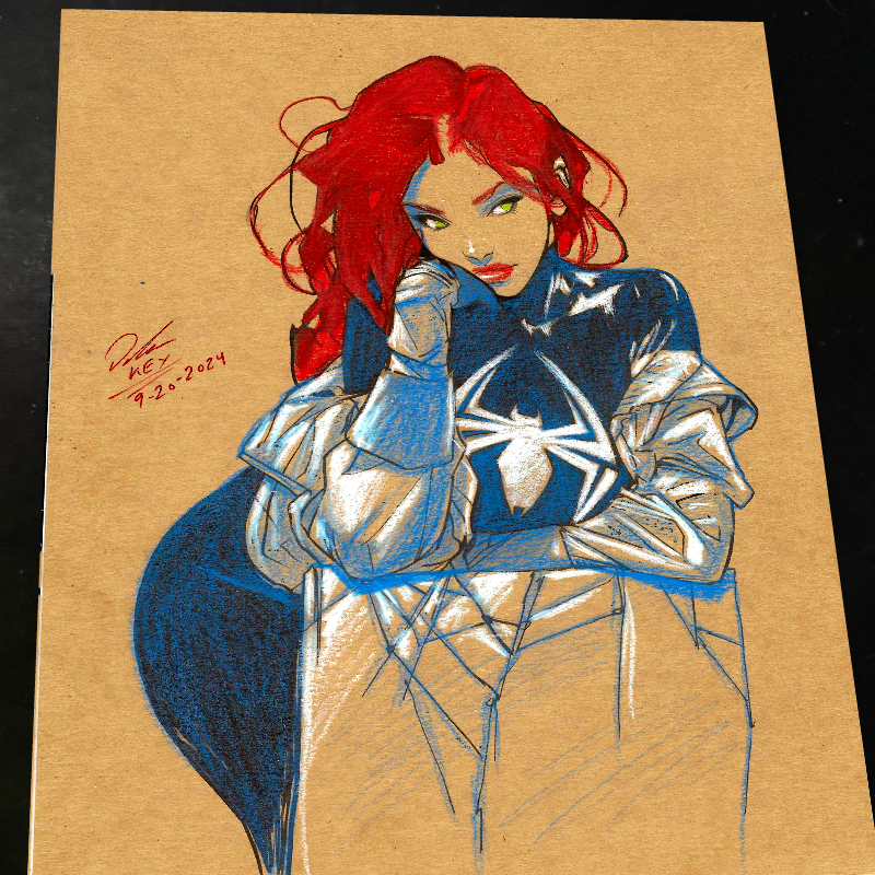 Mary Jane Watson Art Print Signed 8.5x11 | Art by Keyeske