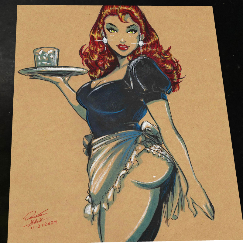 Mary Jane Watson Art Print Signed 8.5x11 | Art by Keyeske