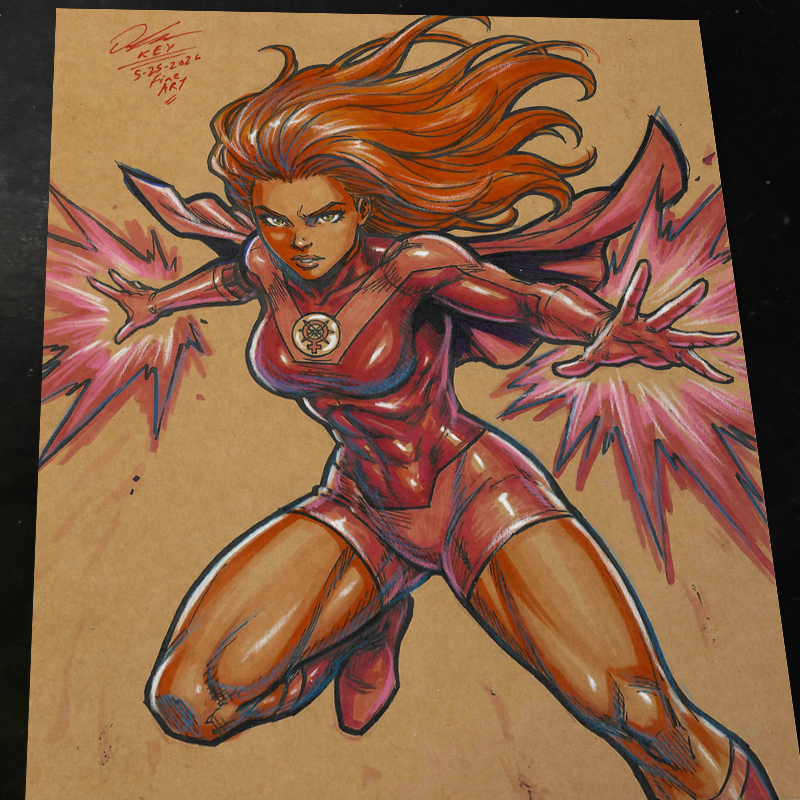 Atom Eve Invincible Art Print Signed 8.5x11 | Art by Keyeske