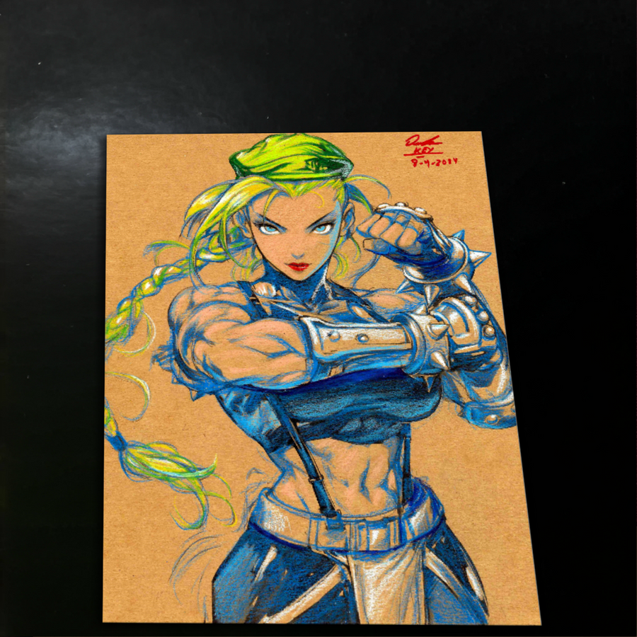 Cammy Street Fighter Art Print Signed 8.5x11 | Art by Keyeske