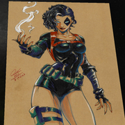 Domino X-Men art print by Keyeske
