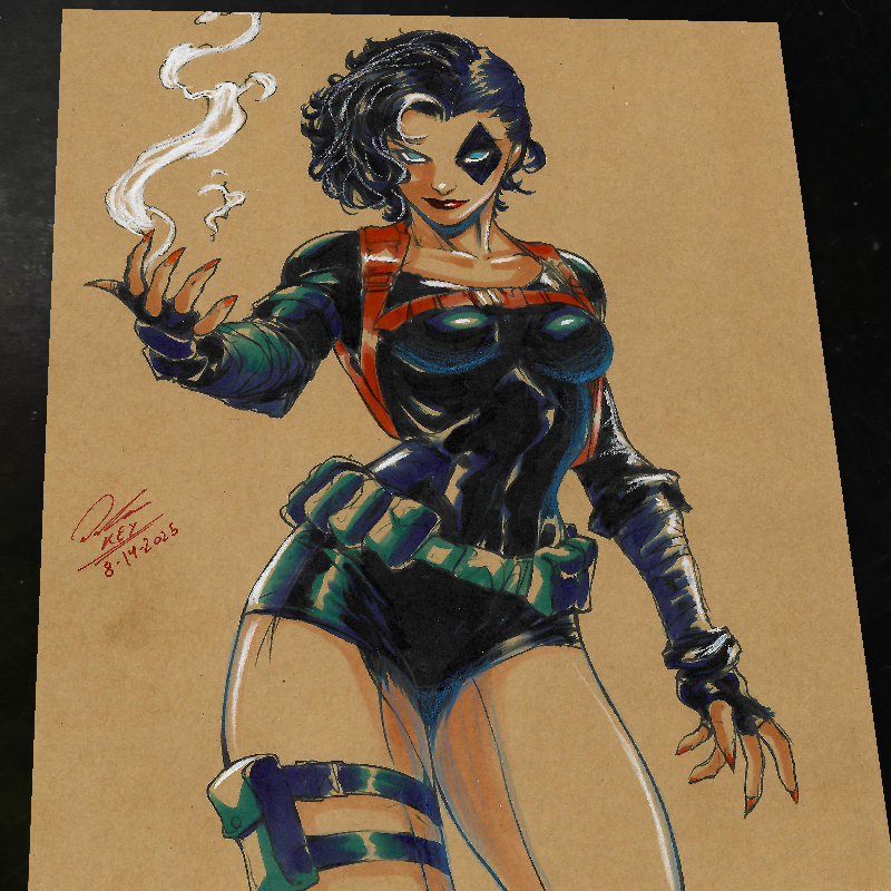 Domino X-Men art print by Keyeske