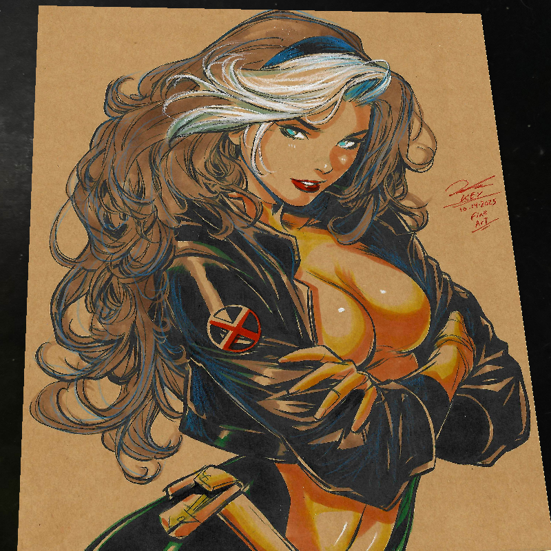 Rogue X-Men Art Print Signed 8.5x11 | Art by Keyeske